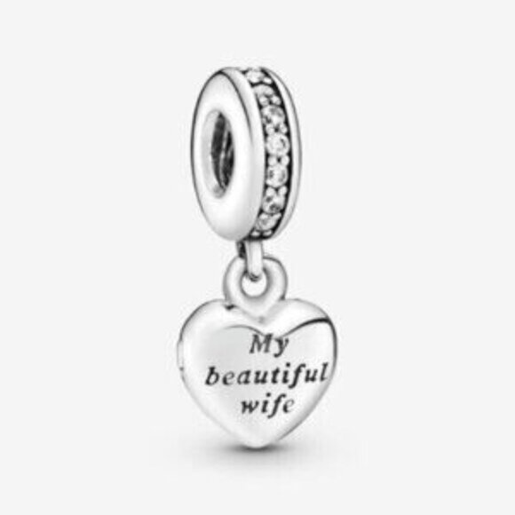 Pandora My Beautiful Wife Dangle Charm - Picture 1 of 5